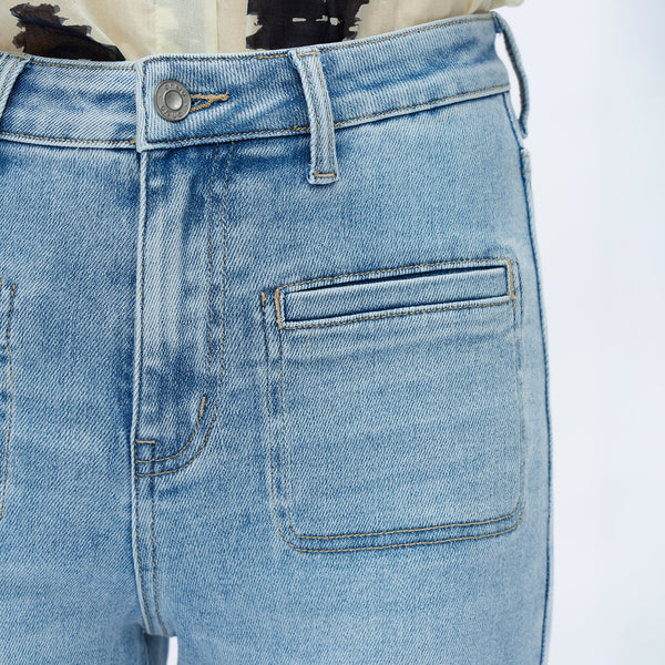 ONESO Women High Waist Wide Leg Jeans Retro Vintage Style Fit Comfortable Everyday Jeans