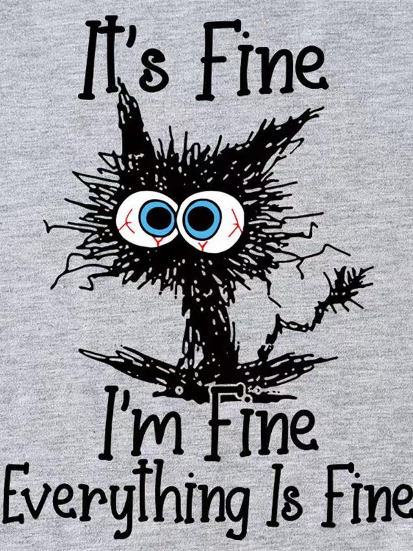 Everything Is Fine Cat Tee