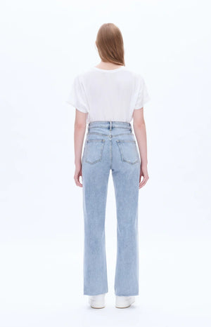 High Rise Stretch Wide Leg Jeans