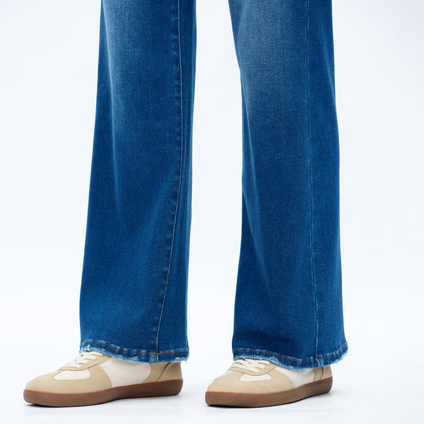 ONESO Women High Waist Wide Leg Jeans Retro Vintage Style Fit Comfortable Everyday Jeans