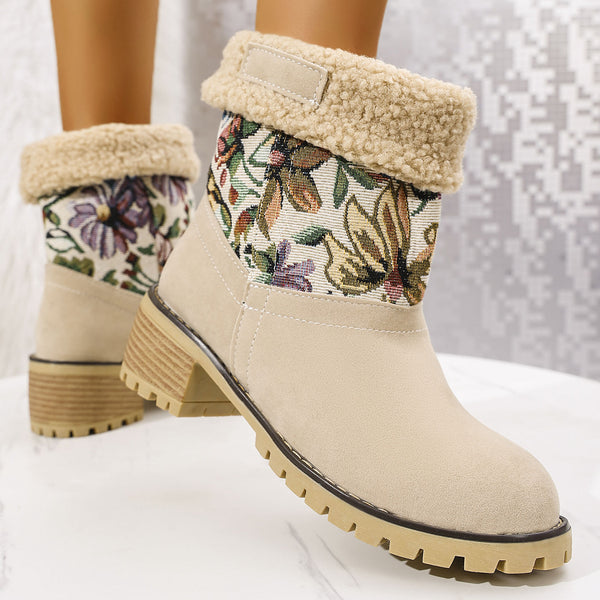 Winter Padded Women's Cotton Boots Bohemian Style Boots