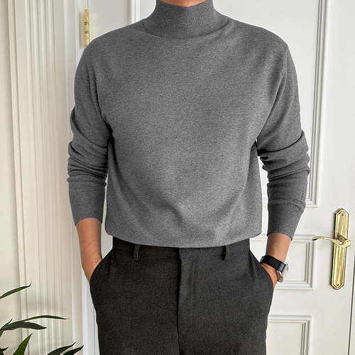 Men's Basic Bottom Cashmere Sweater