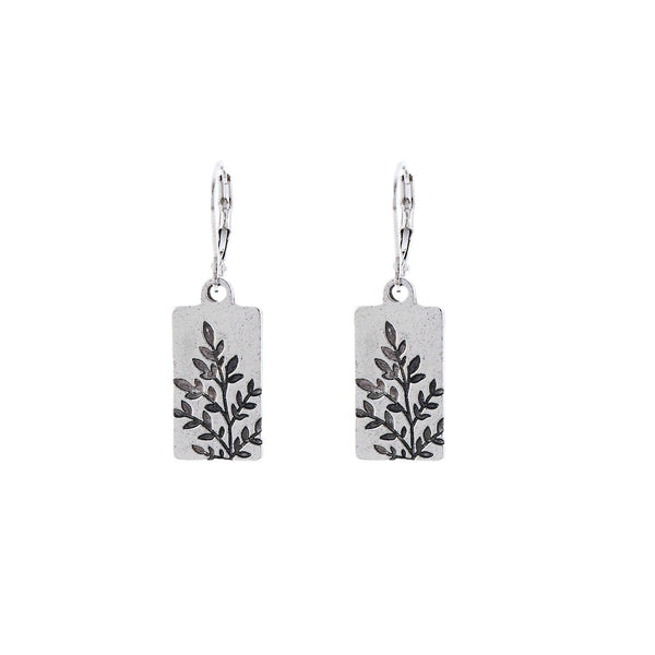 Square Branch Pendant Earrings