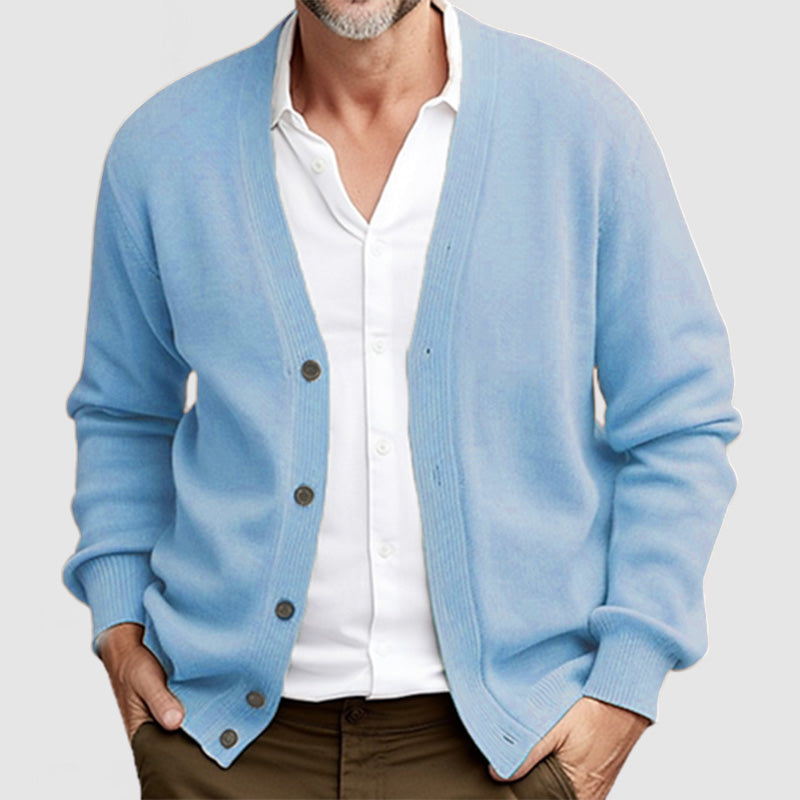 Men's Classic Casual Long Sleeve Knit Cardigan