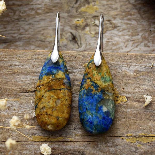 Emperor Stone Droplet Pendant Earrings