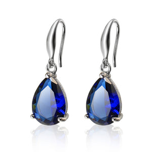 Blue Zircon Earrings