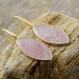 Pink Crystal Pendant Earrings