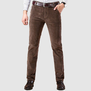 Men's Casual Corduroy Elastic Long Pants