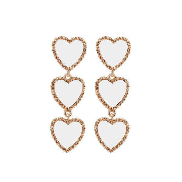 Oil Dripping  Heart Earrings