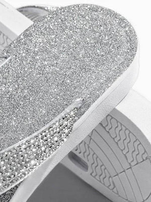 Rhinestone Sequin Flip-Flops