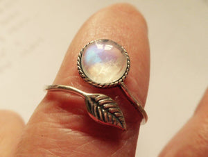 Feather Ladies Adjustable Ring