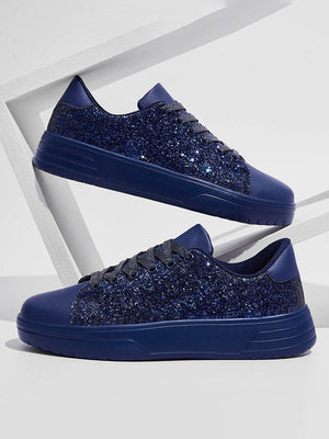 Glitter Shiny Lace Up Sneakers