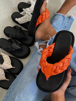 Casual Braided Flip-Flops Sandals