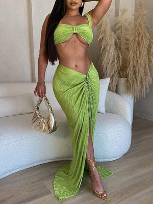 Vacation Slit Skirt Set