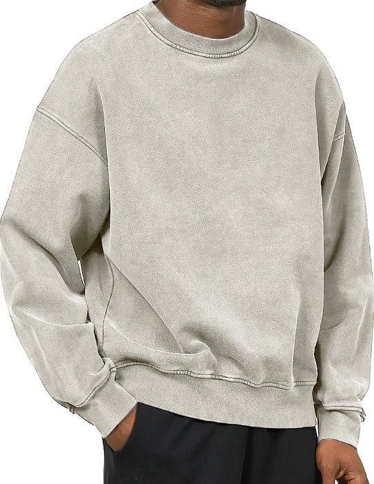 Men's Basic Round Neck Long Sleeve Sweatshirt