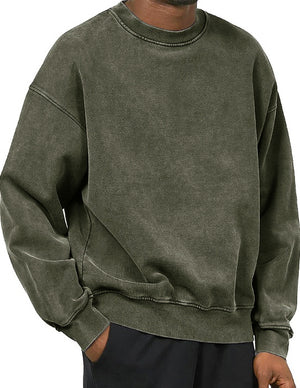 Men's Basic Round Neck Long Sleeve Sweatshirt