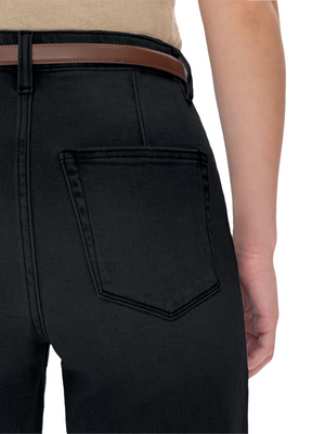 BlueMoment Women's High Waist Flare Leg BBL Jeans Tummy Control Fit Button Fly Pocket Design Soft Denim Bell Bottom Trousers