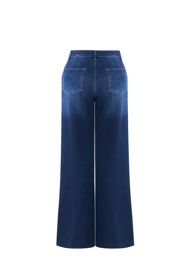 BlueMoment High Waisted Wide Leg Jeans for Women Stretchy Tummy Control Loose Denim Pants Trendy Plus Size Mom Baggy Jeans