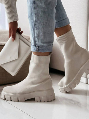 Chunky Sole Socks Boots