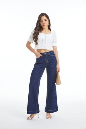 Flare Jeans for Women High Waist Wide Leg Womens Jeans Stretchy