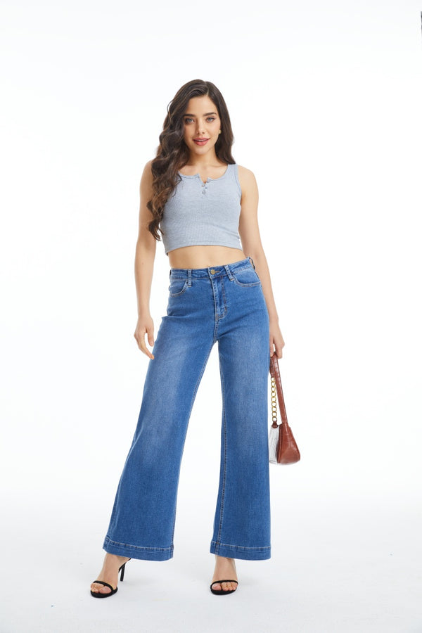 Flare Jeans for Women High Waist Wide Leg Womens Jeans Stretchy