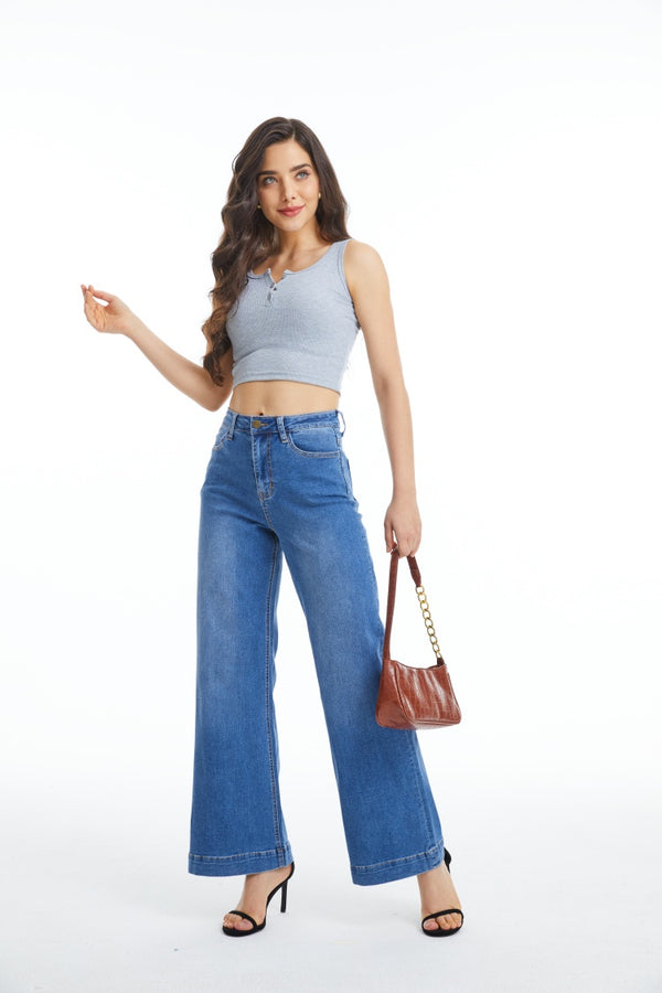 Flare Jeans for Women High Waist Wide Leg Womens Jeans Stretchy