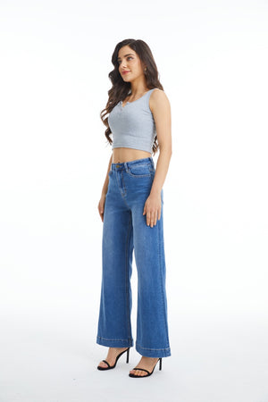 Flare Jeans for Women High Waist Wide Leg Womens Jeans Stretchy