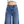 Women High Rise Stretch Wide Leg Side Slit Grinding Jeans BYW8037