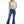 Women Mid Rise Stretch Flare Jeans with Distressed Frayed Hem BYF1119