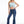 Women Mid Rise Stretch Flare Jeans with Distressed Frayed Hem BYF1119