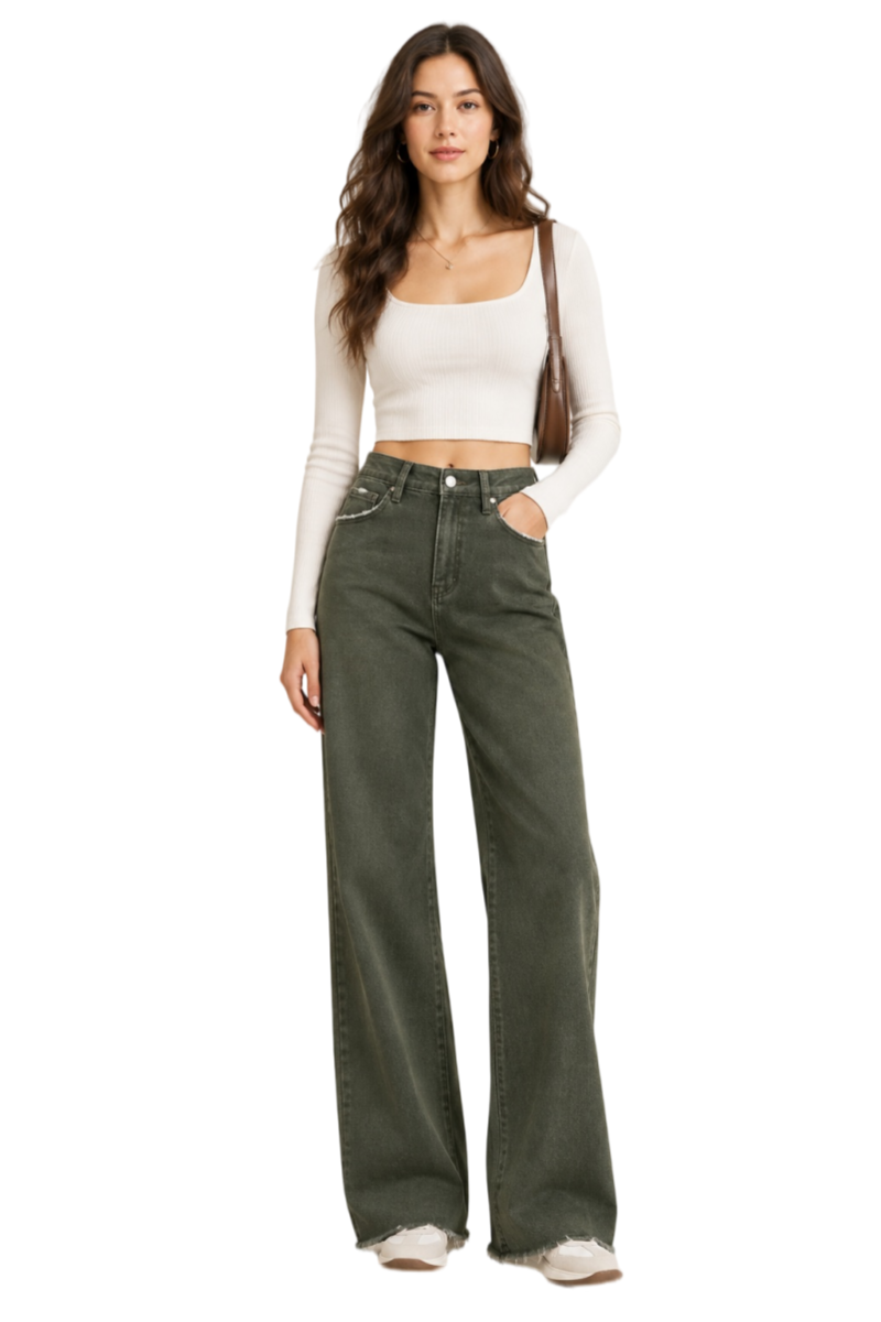 ONESO Vintage High Rise Wide Leg Jeans