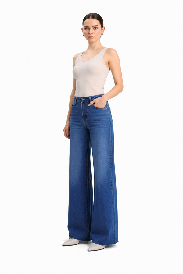 ONESO Chic High Rise Wide Leg Jeans