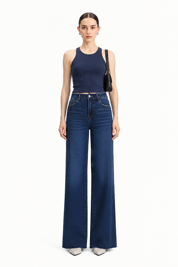 ONESO Chic High Rise Wide Leg Jeans
