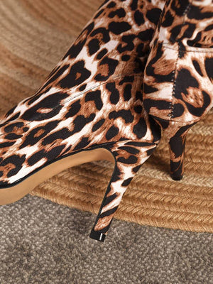 Animal Printed High Heel Boots