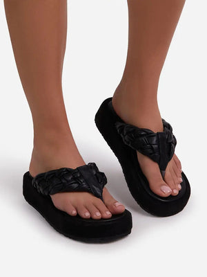 Casual Braided Flip-Flops Sandals