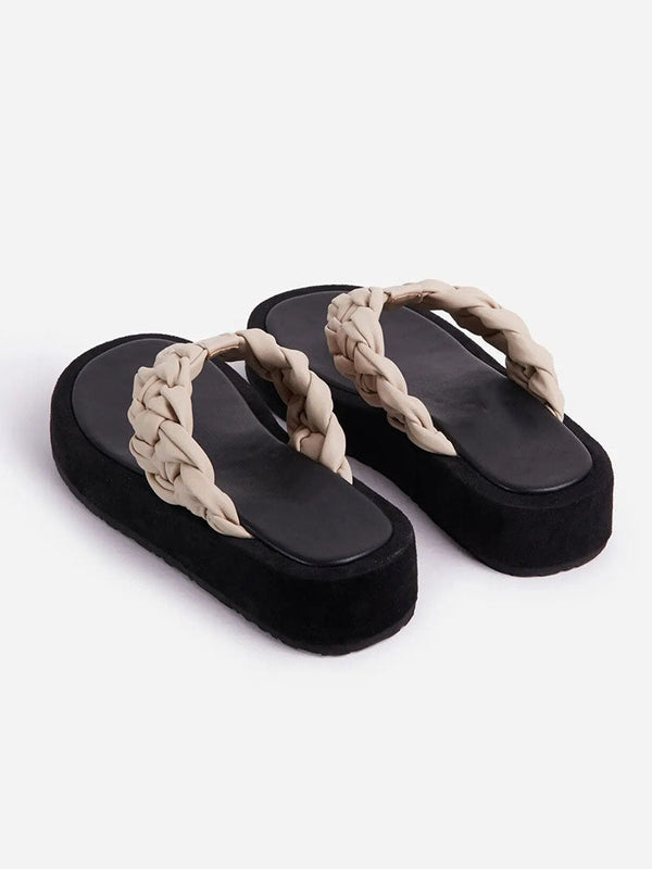 Casual Braided Flip-Flops Sandals