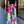 Tie Dye Print High Waist Wide Leg Pants