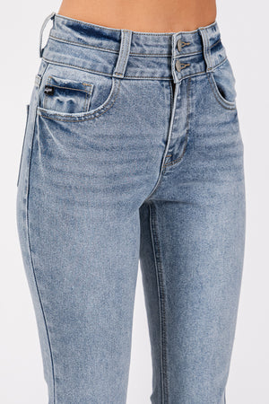 Women's Flare Jeans Mid Waisted Wide Leg Jeans