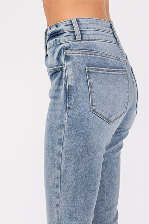 Women's Flare Jeans Mid Waisted Wide Leg Jeans