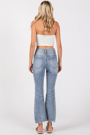 Women's Flare Jeans Mid Waisted Wide Leg Jeans