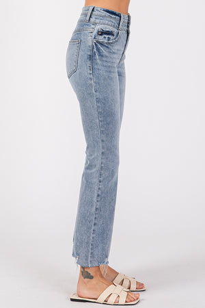 Women's Flare Jeans Mid Waisted Wide Leg Jeans