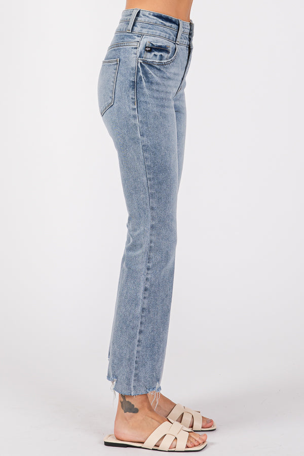 Women's Flare Jeans Mid Waisted Wide Leg Jeans