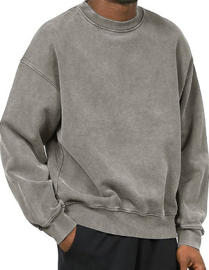 Men's Basic Round Neck Long Sleeve Sweatshirt