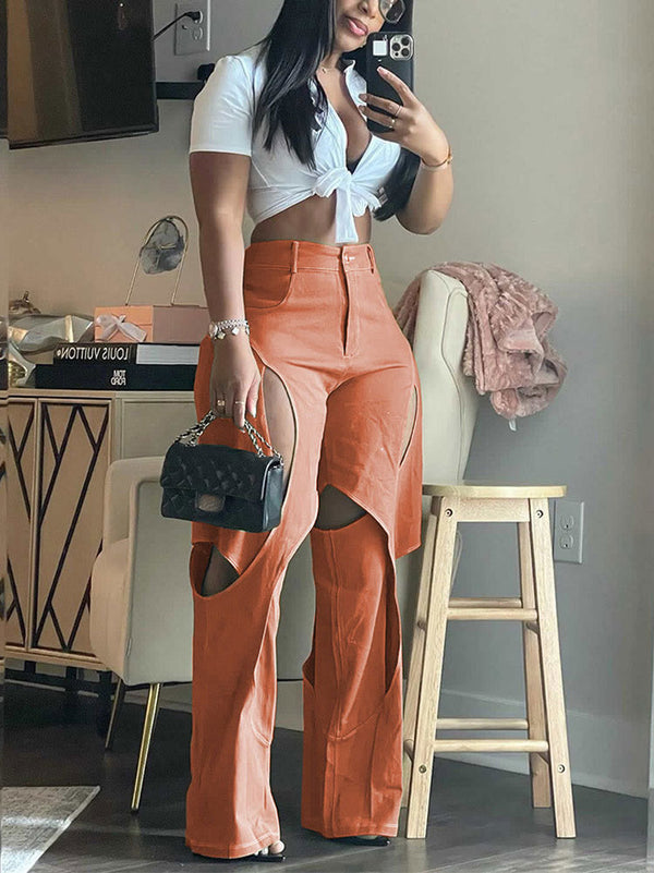 High Waist Cutout Pants