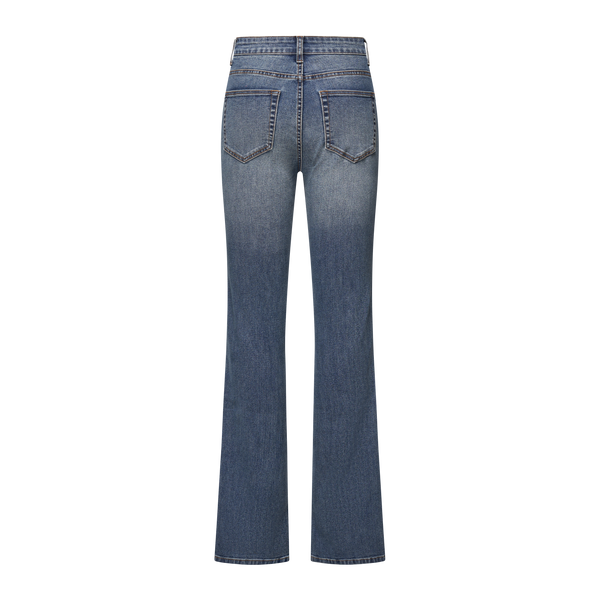 Women High Waist Vintage Micro-Flare Stretch Bootcut Flare Sleek & Flattering Retro Jeans-SH25F05