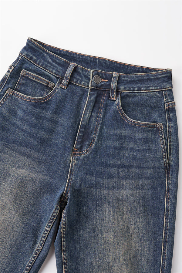 Vintage Washed Flared Jeans