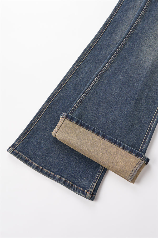 Vintage Washed Flared Jeans