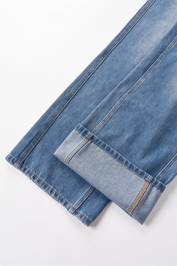 Length Barrel Leg Jeans