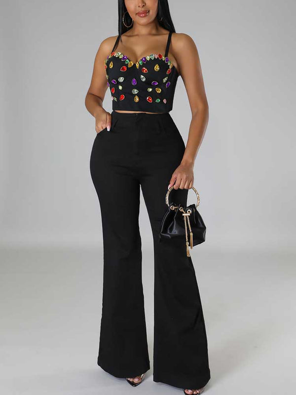 Bejeweled Spaghetti Strap Top