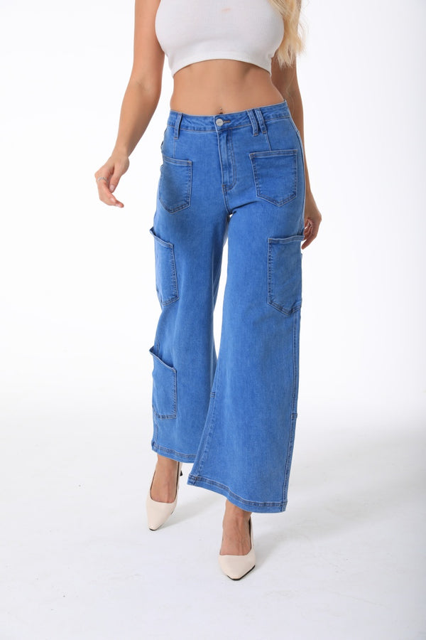 Wide Leg Jeans for Women Trendy Mid Waisted Baggy Flare Jeans